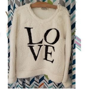 Sherpa sweater with Love